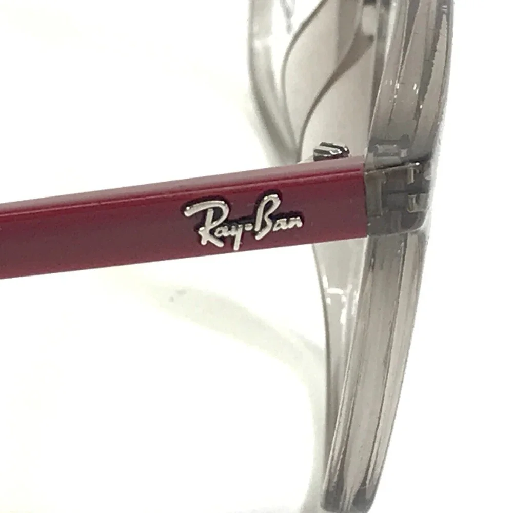 Ray-Ban Eyeglasses Frames RB7185 8083 Clear Gray Red Square Full Rim 50-18-145